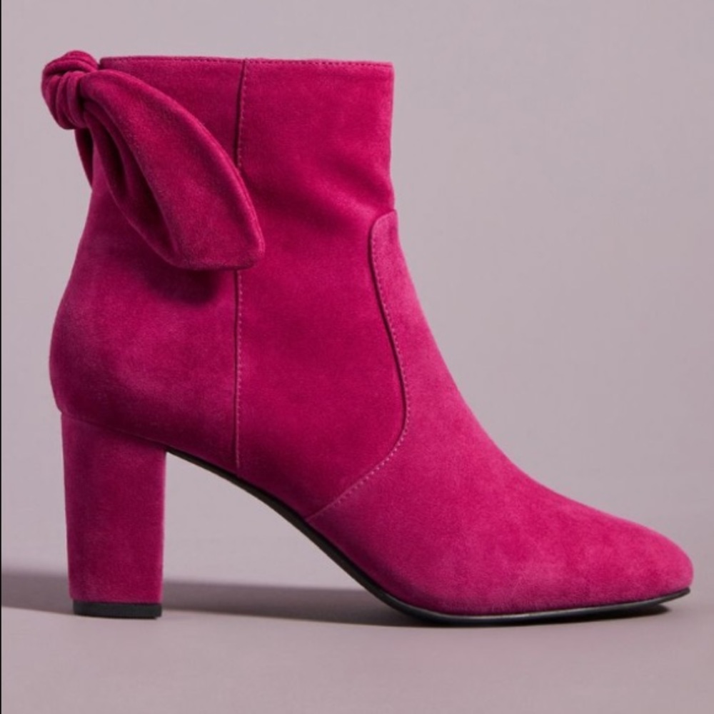Anthropologie Farylrobin Bow Ankle Boots Size 40/9